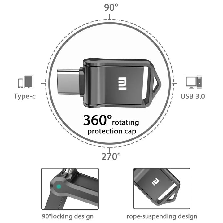 Xiaomi Pen Drive U 2TBUsb 3.0 Type-c